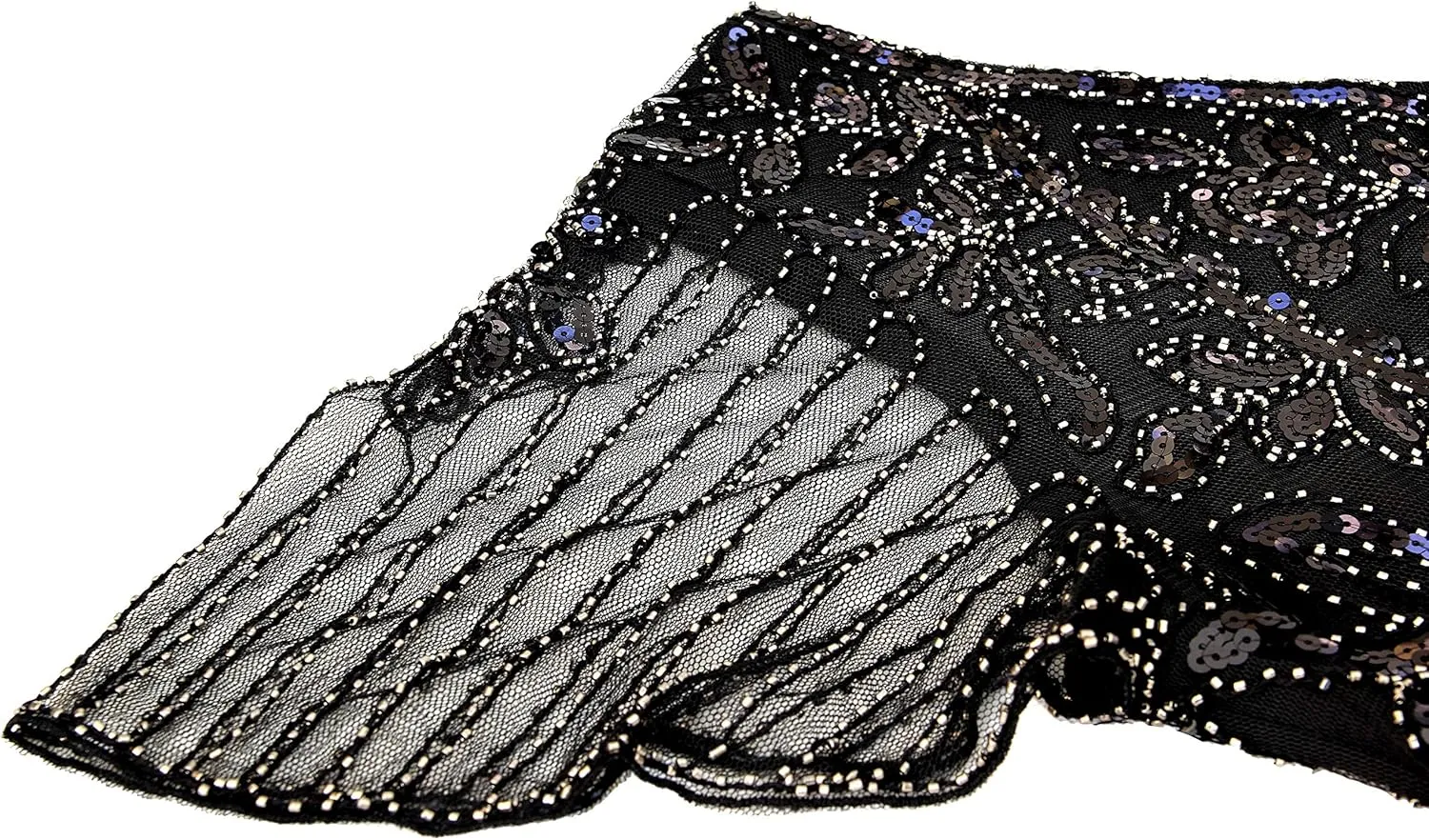 Women 1920s Gatsby Vintage Sequin Flapper Fringe Party Plus Dress with 20s Accessories Set