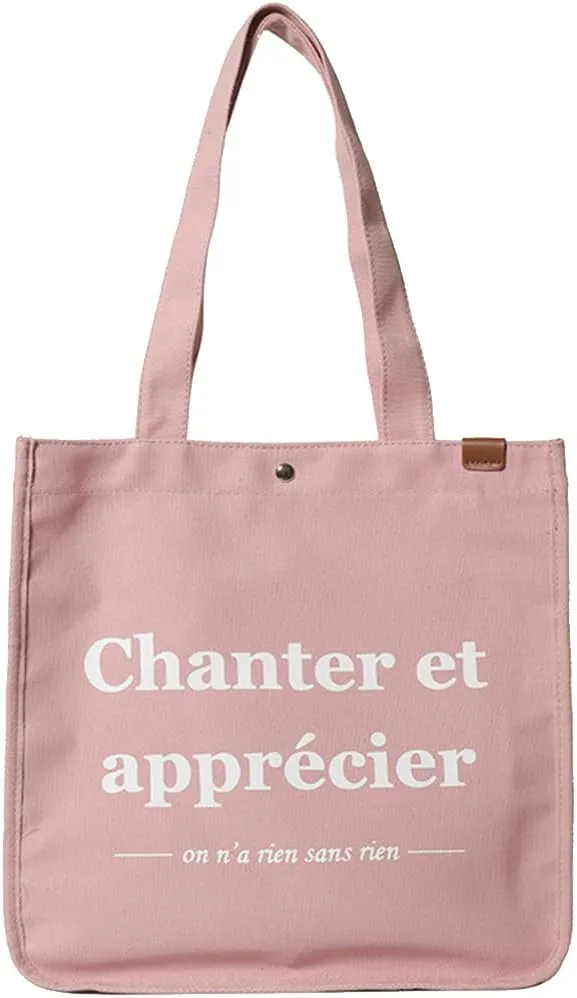 Women Canvas Handbag Large Capacity Shoulder Bag Multi-Pockets Top Handle Bag Chic Bag Casual Hobo Bag Tote Bag