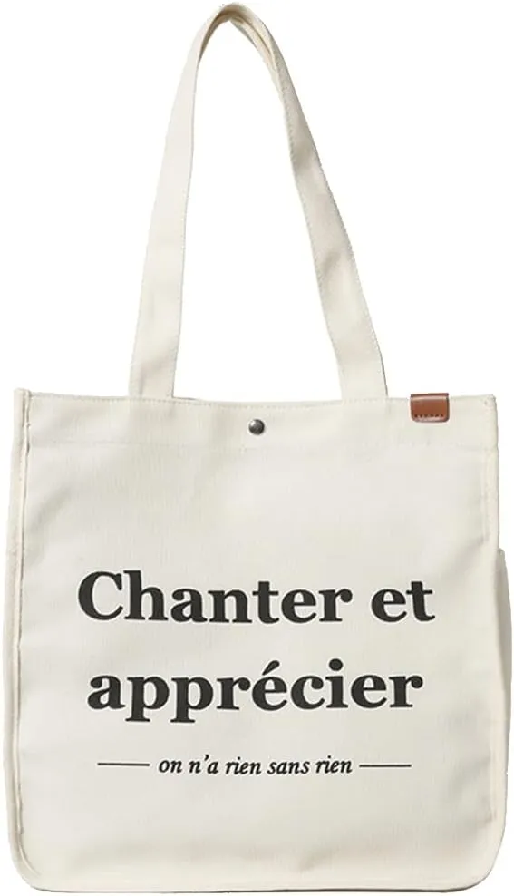 Women Canvas Handbag Large Capacity Shoulder Bag Multi-Pockets Top Handle Bag Chic Bag Casual Hobo Bag Tote Bag