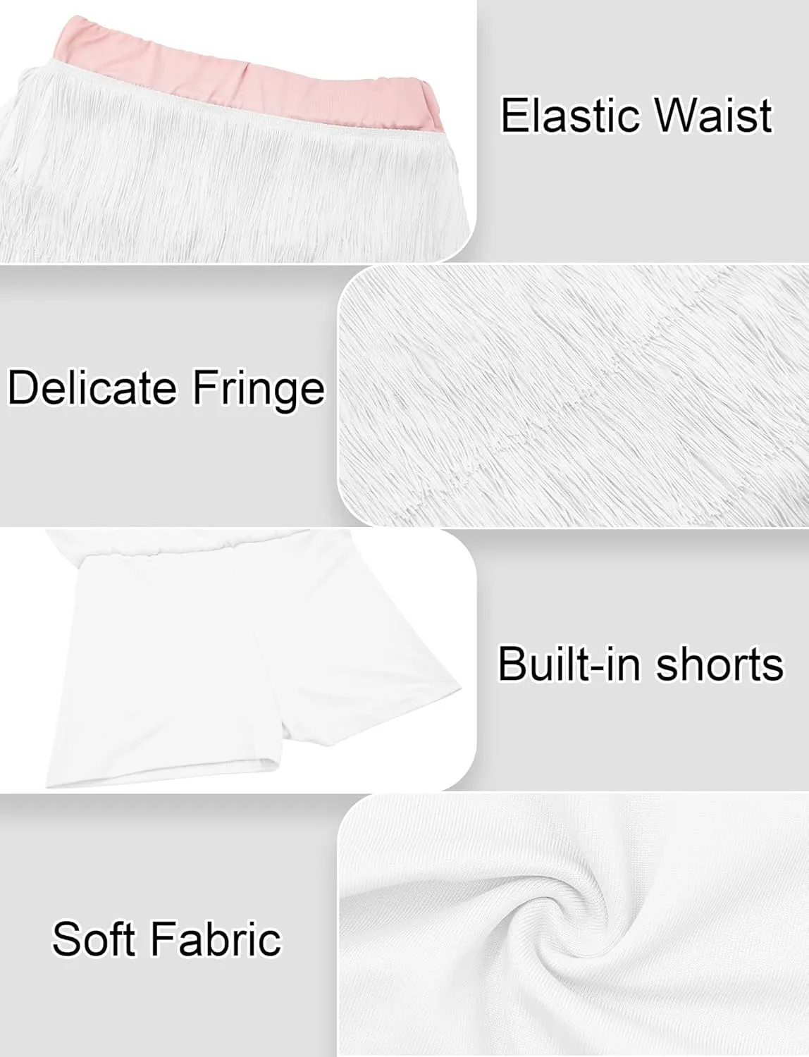 Women Fringe Dance Skirt Latin Salsa Tango Ballroom Skirts Sexy Fringe Wrap Skirt Mini Shorts