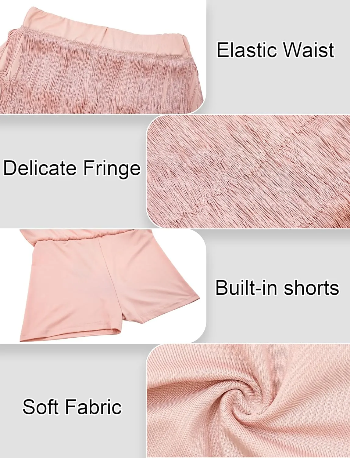 Women Fringe Dance Skirt Latin Salsa Tango Ballroom Skirts Sexy Fringe Wrap Skirt Mini Shorts