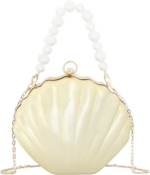 Women Mini Seashell Evening Clutch Top-Handle Bag Cross-body Bag