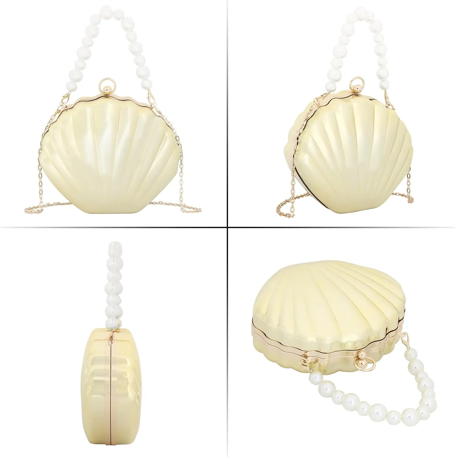 Women Mini Seashell Evening Clutch Top-Handle Bag Cross-body Bag