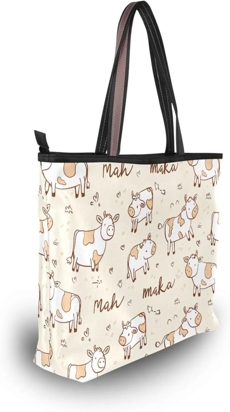 Women Tote Bags Cow Ox Top Handle Satchel Handbags Shoulder Bag for Shopping 20858068
