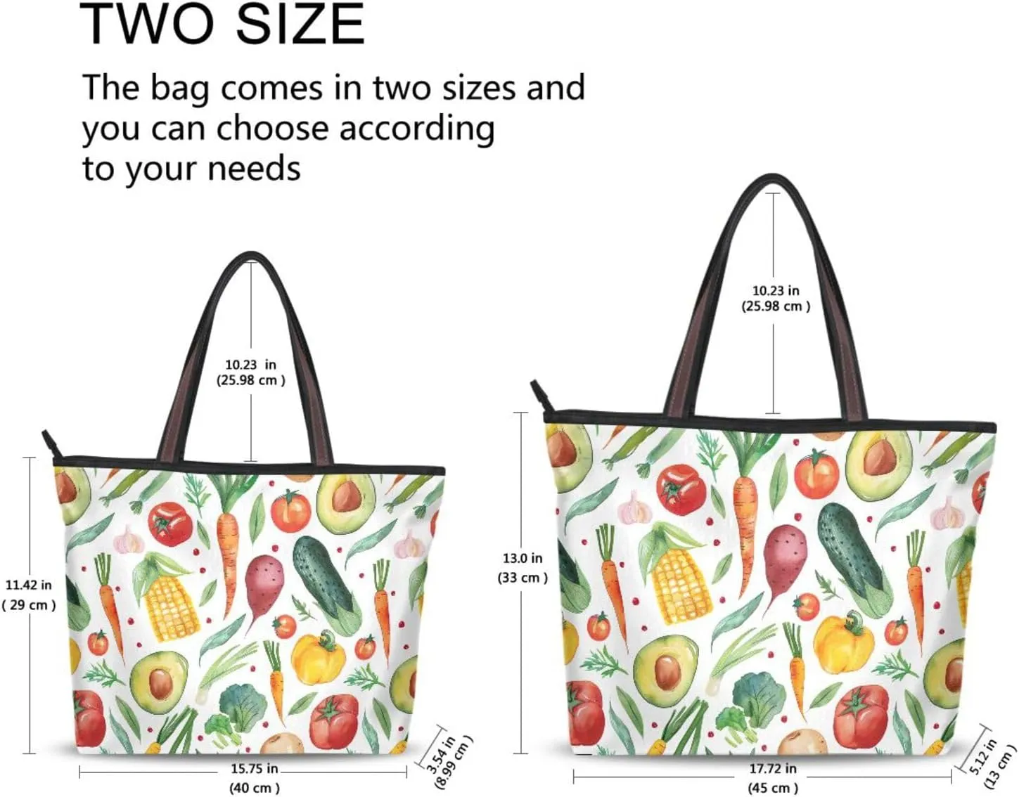 Women Tote Bags Vegetables Corn Carrot Top Handle Satchel Handbags Shoulder Bag for Shopping 20858086