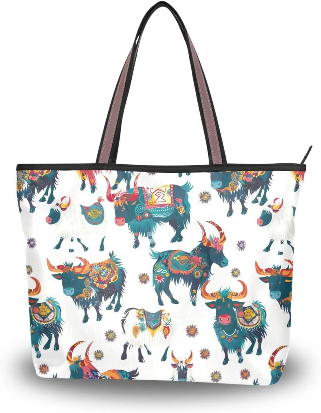 Women Tote Bags Yak Ox Top Handle Satchel Handbags Shoulder Bag for Shopping 20858083