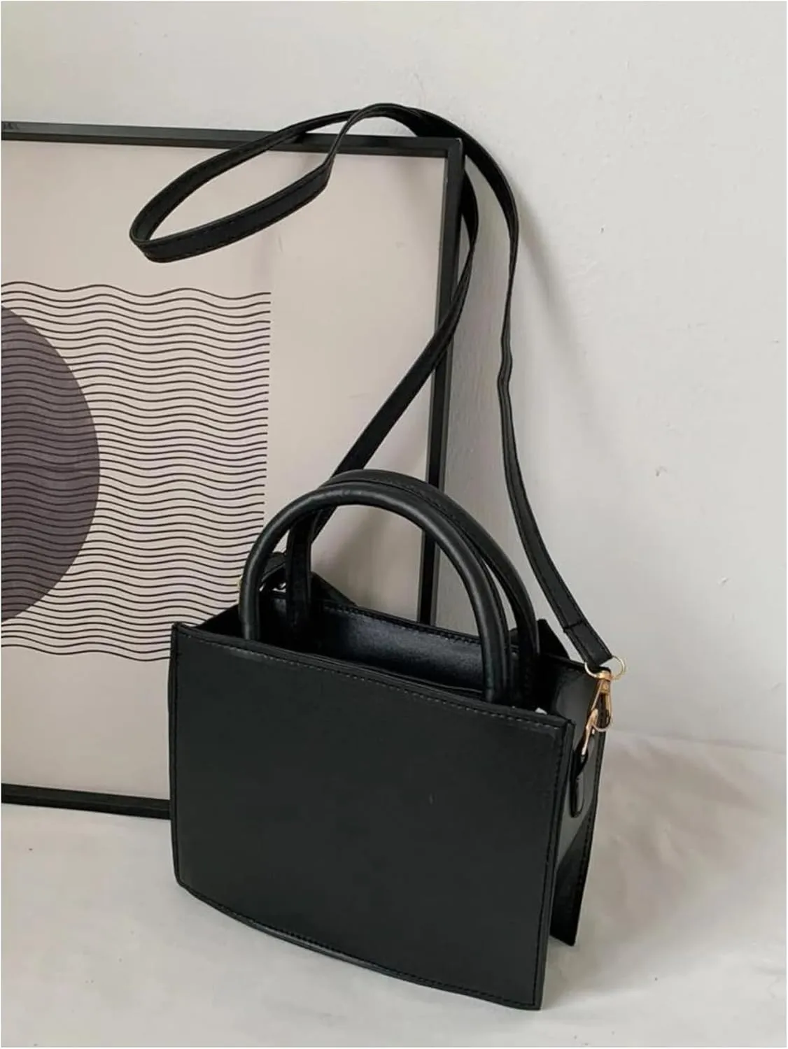 Women's Bow Knot Satchel Handbag Zipper Double Handle Elegant Small Shoulder Bags