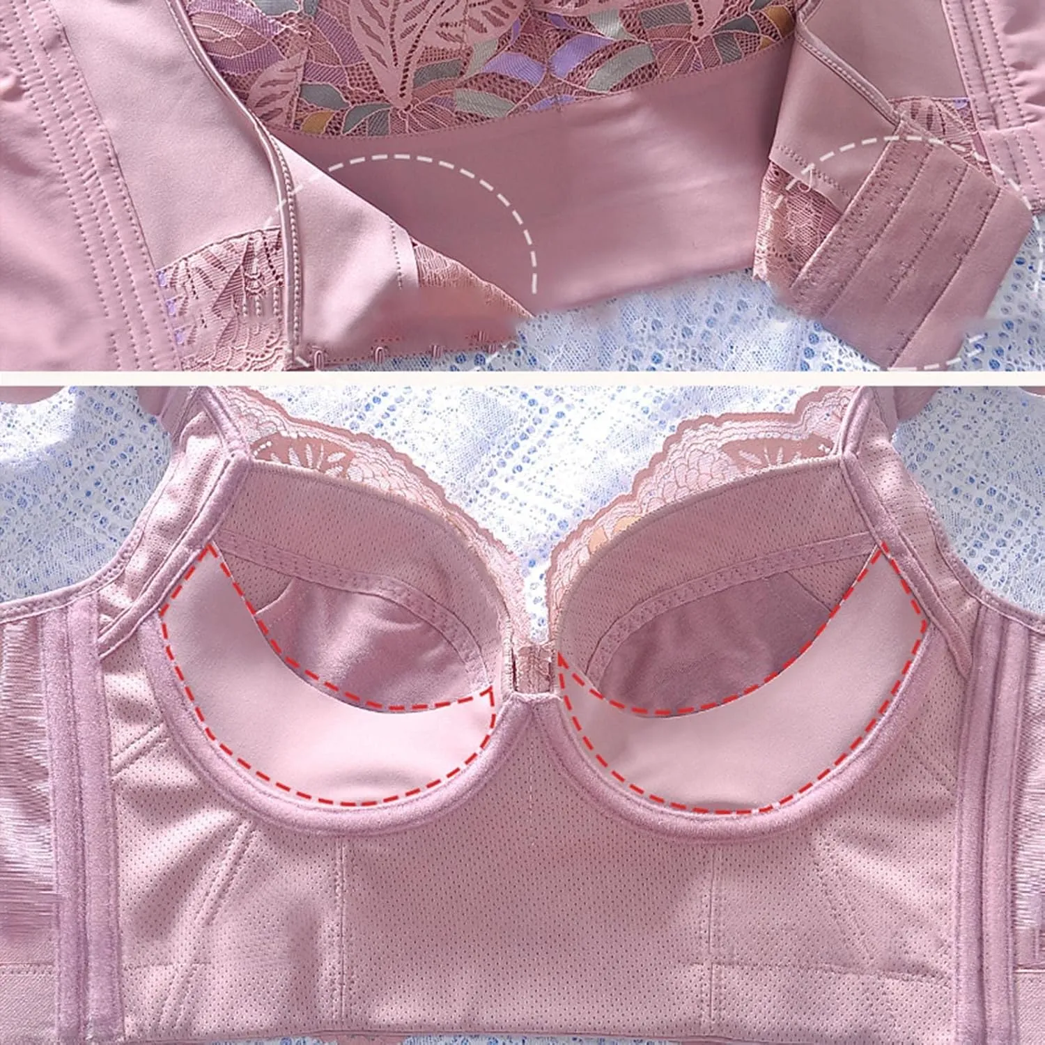 Women's Bra, Lace Bralette for Women Bras, Plus Size Push Up Wireless Bras Full Coverage Comfy Bras