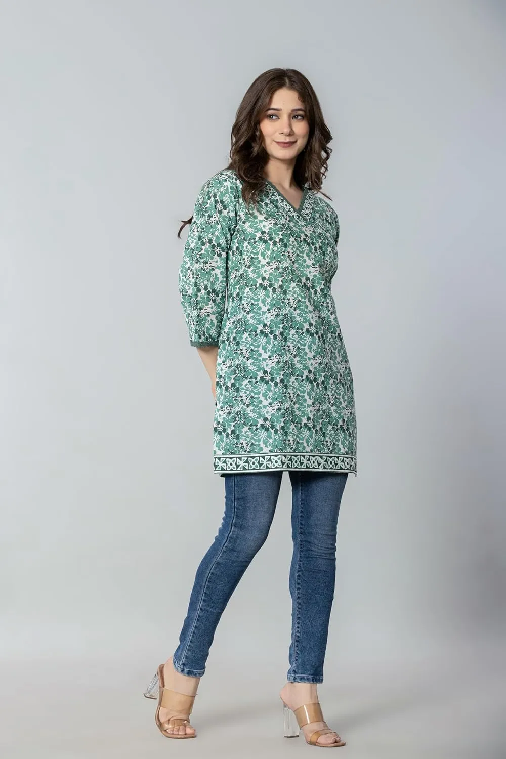 Women's Cotton Printed Short Kurti