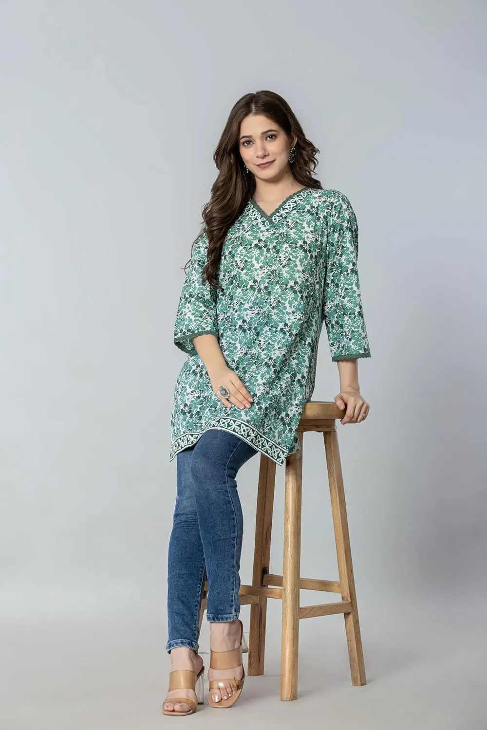 Women's Cotton Printed Short Kurti