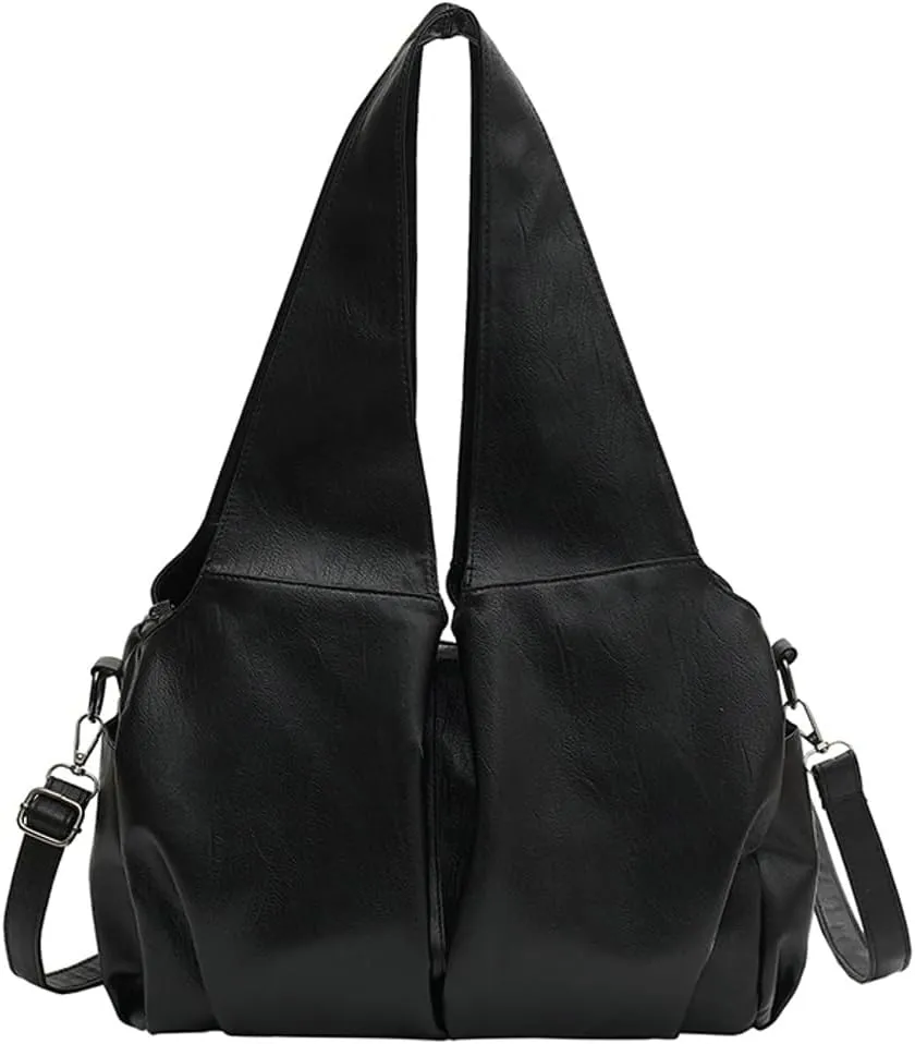 Womens Large Tote Bag Retro Soft PU Leather Handbags Fashion Shoulder Crossbody Bags Top Handle Purse Work Satchel