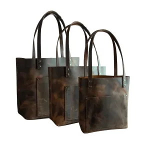 Women's Leather Tote Bag, Personalized Shoulder Bag, Handmade Leather Tote for Everyday Use, Student Laptop Bag, Perfect Gift for Her