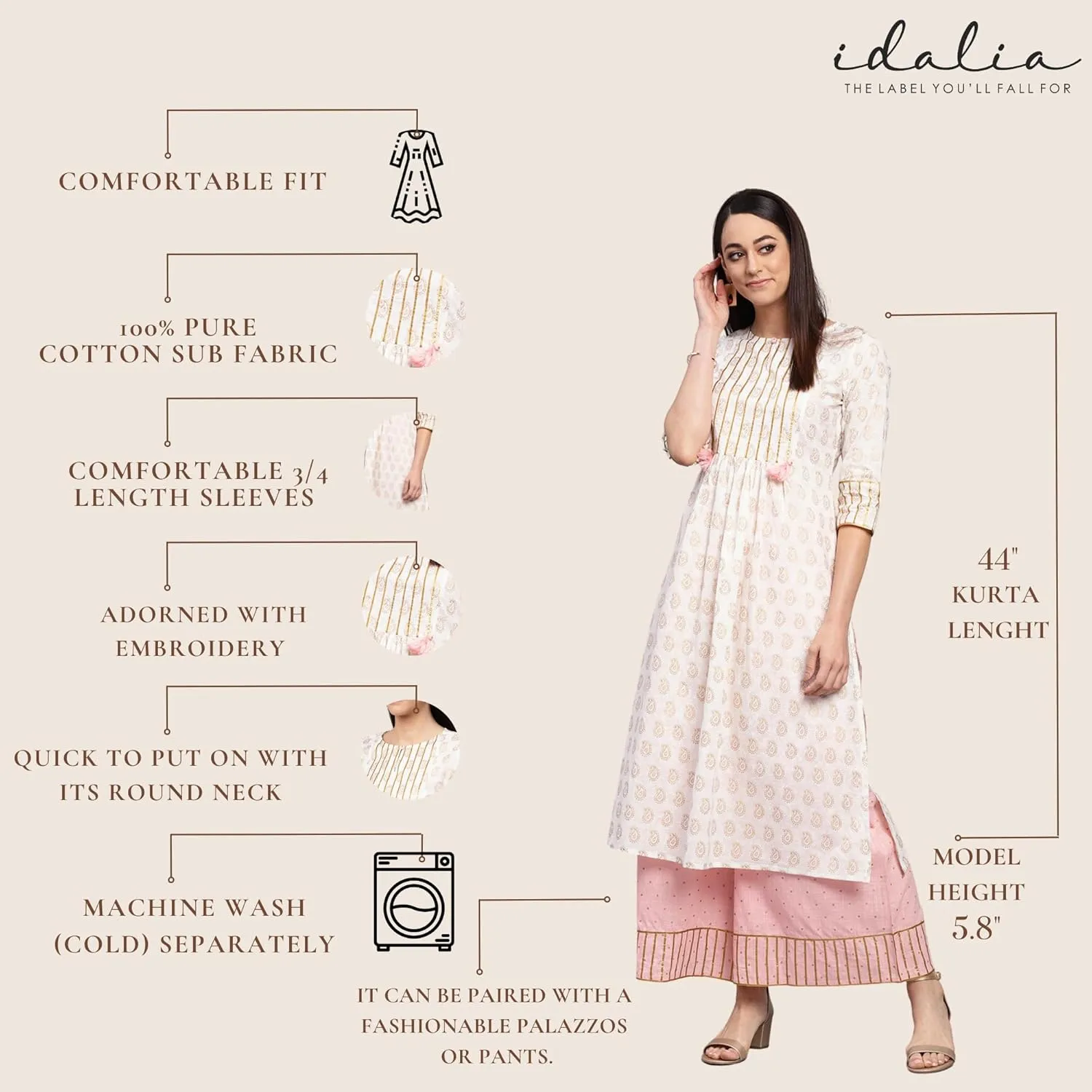 Women's Print Kurta Printed Palazzo
