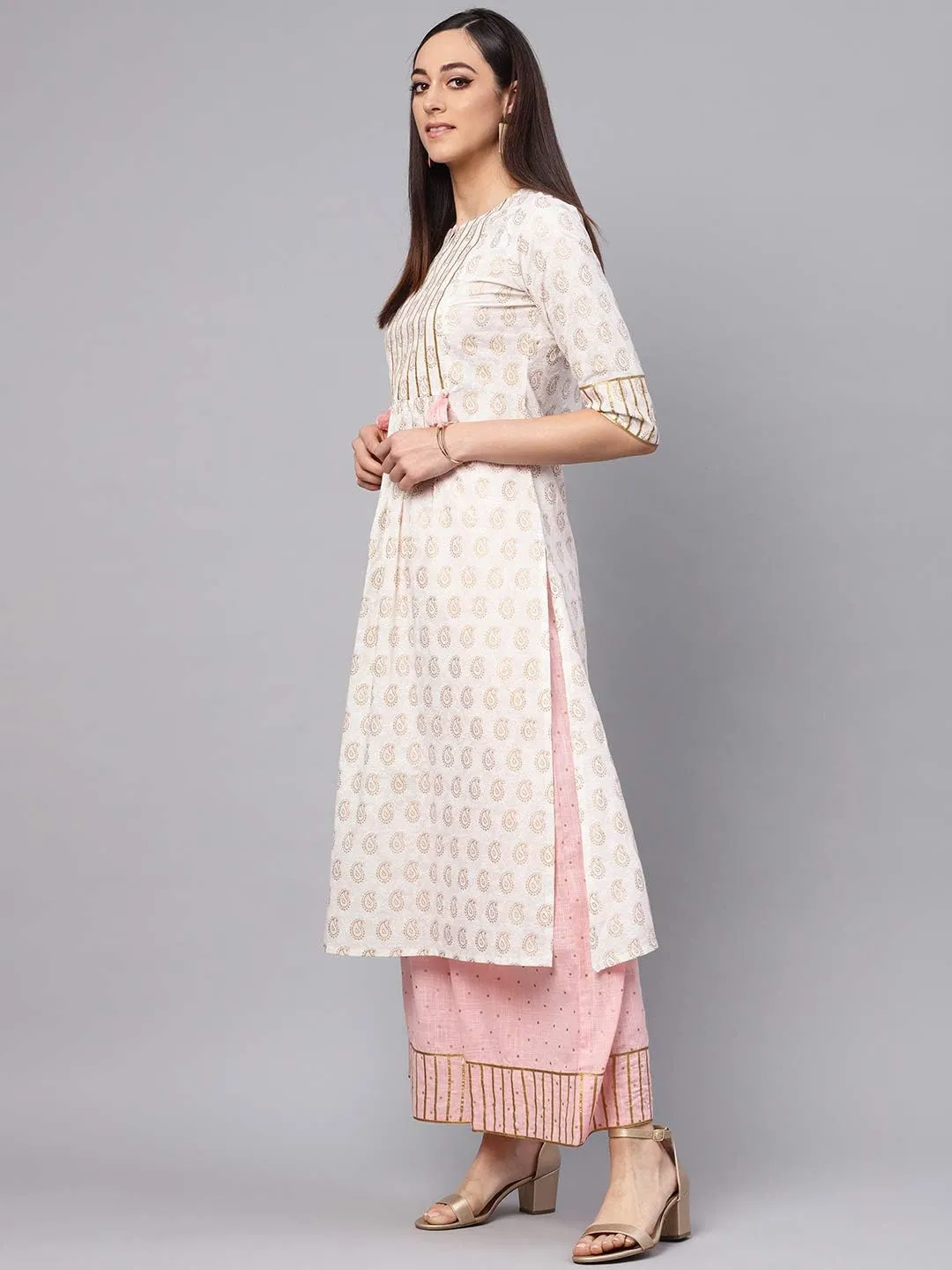 Women's Print Kurta Printed Palazzo