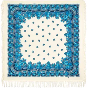 Women's scarves Pavlovo Posad scarf 100% Pure Wool Shawl Natural Merino Russian Wrap 1901