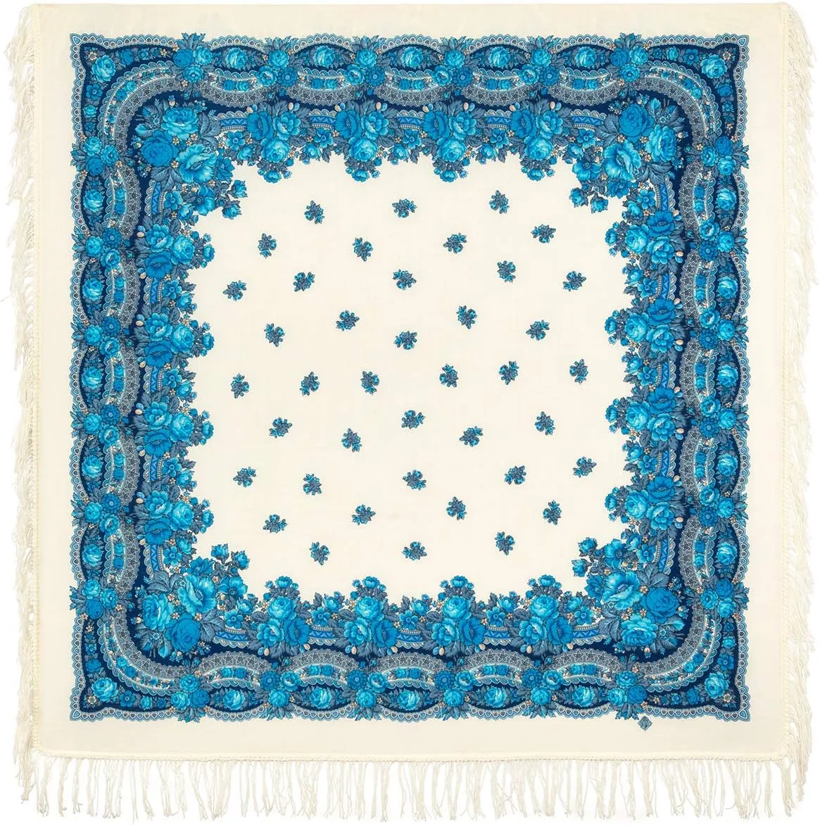 Women's scarves Pavlovo Posad scarf 100% Pure Wool Shawl Natural Merino Russian Wrap 1901