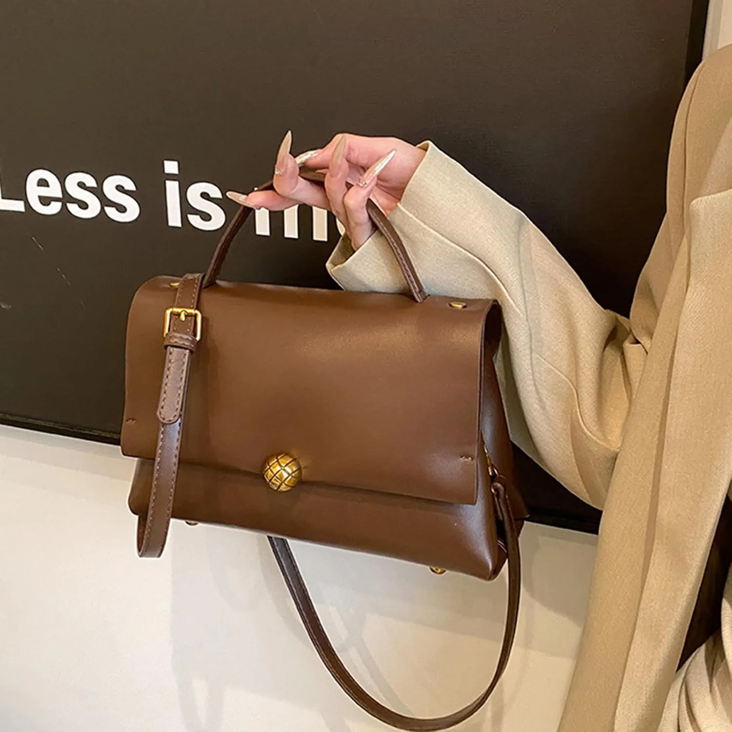 Women's Top Handle Purse Vintage Ladies Crossbody Purses Top Handle Handbags Satchel Bags for Women