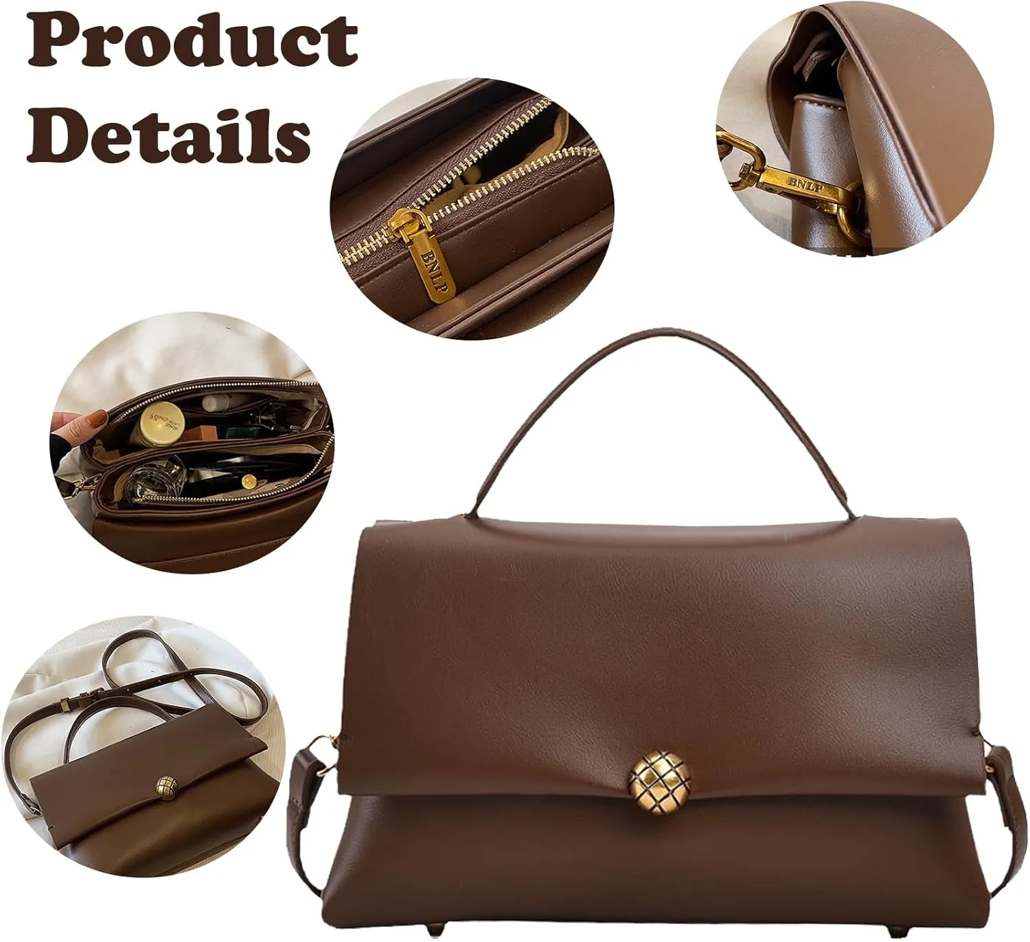 Women's Top Handle Purse Vintage Ladies Crossbody Purses Top Handle Handbags Satchel Bags for Women