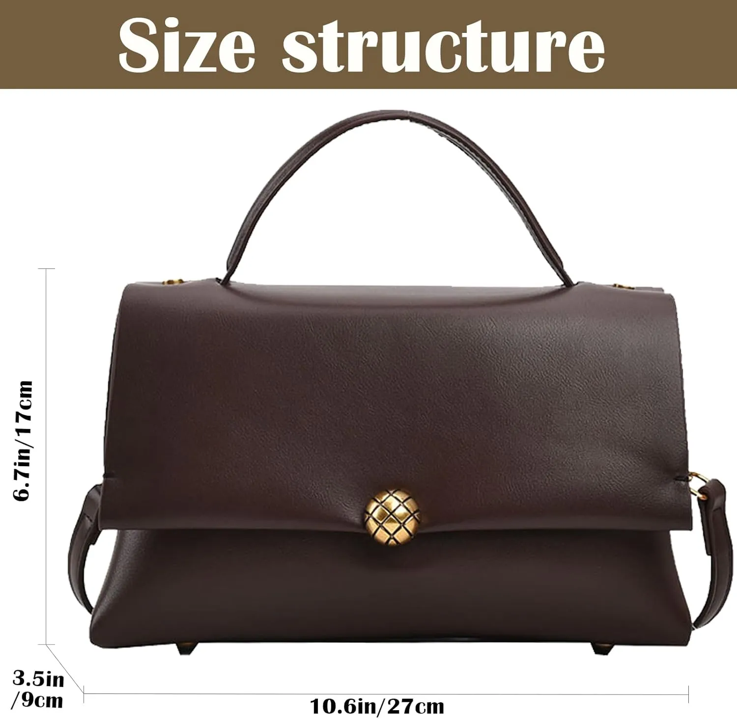 Women's Top Handle Purse Vintage Ladies Crossbody Purses Top Handle Handbags Satchel Bags for Women