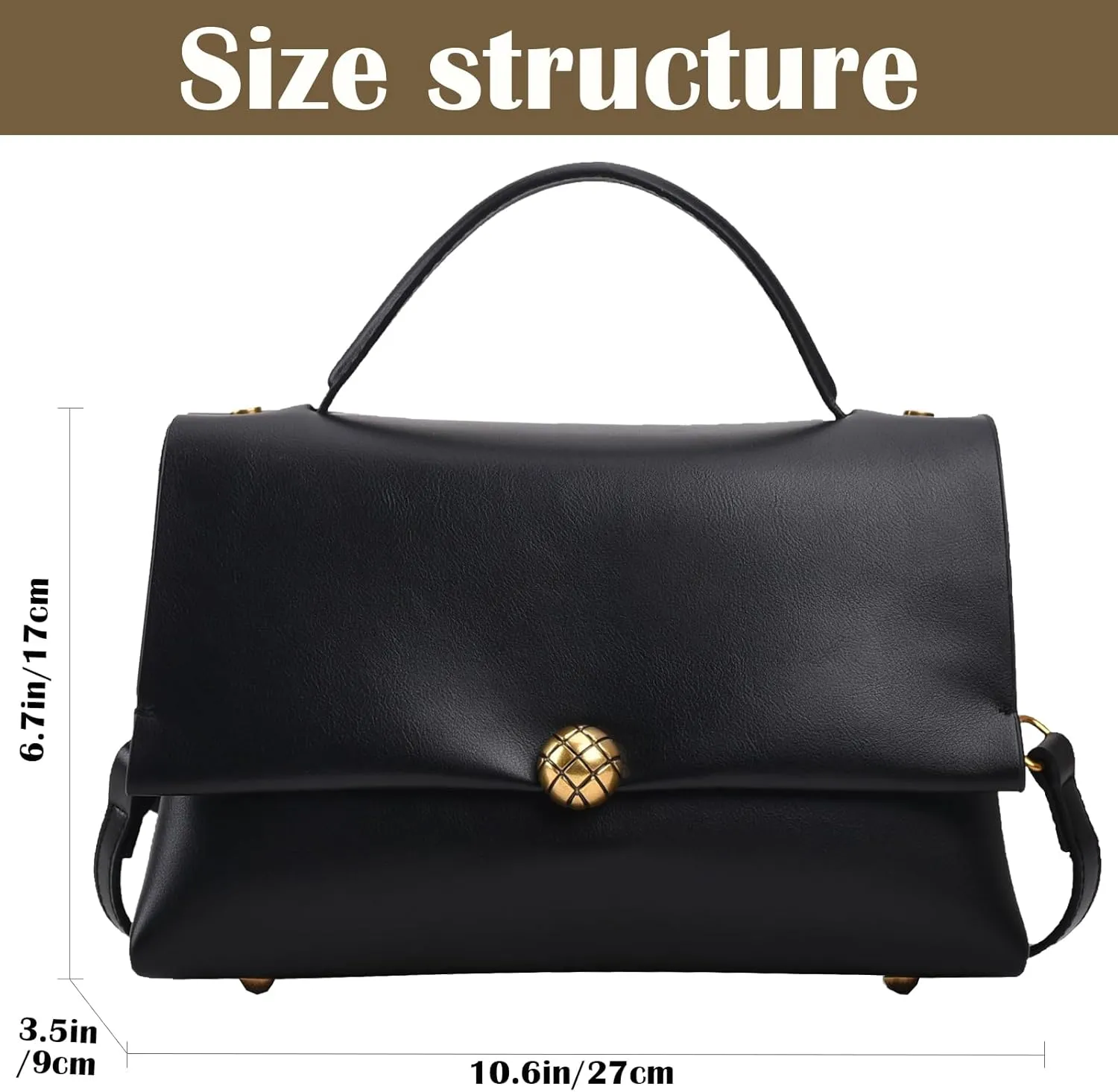 Women's Vintage Top Handle Purse Ladies Crossbody Purses Top Handle Handbags Satchel Bags for Women
