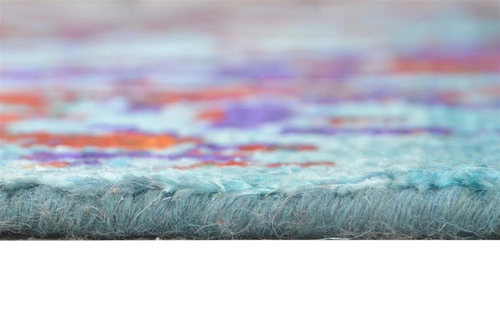 Wool / Silk Multi Color Rug 8X10 Persian Hand Knotted Bohemian Oriental Large