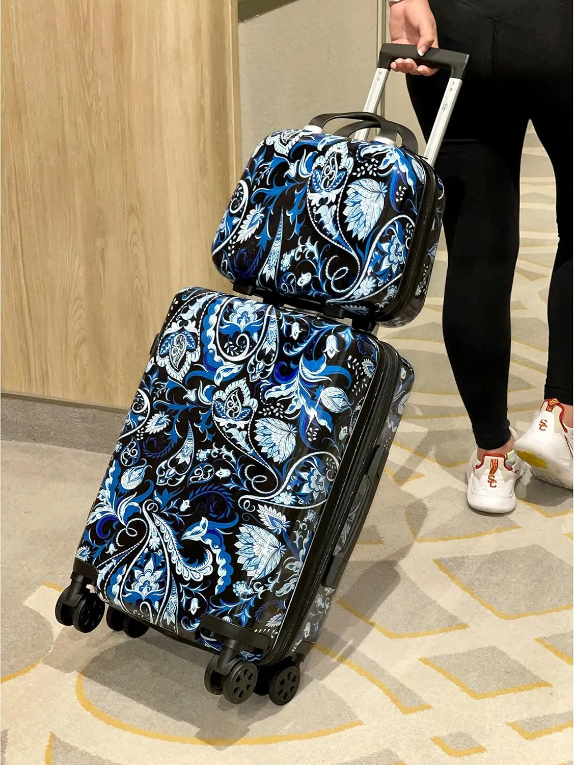 World Traveler Seasons Hardside 2-Piece Carry-On Spinner Luggage Set, Paisley, One_Size