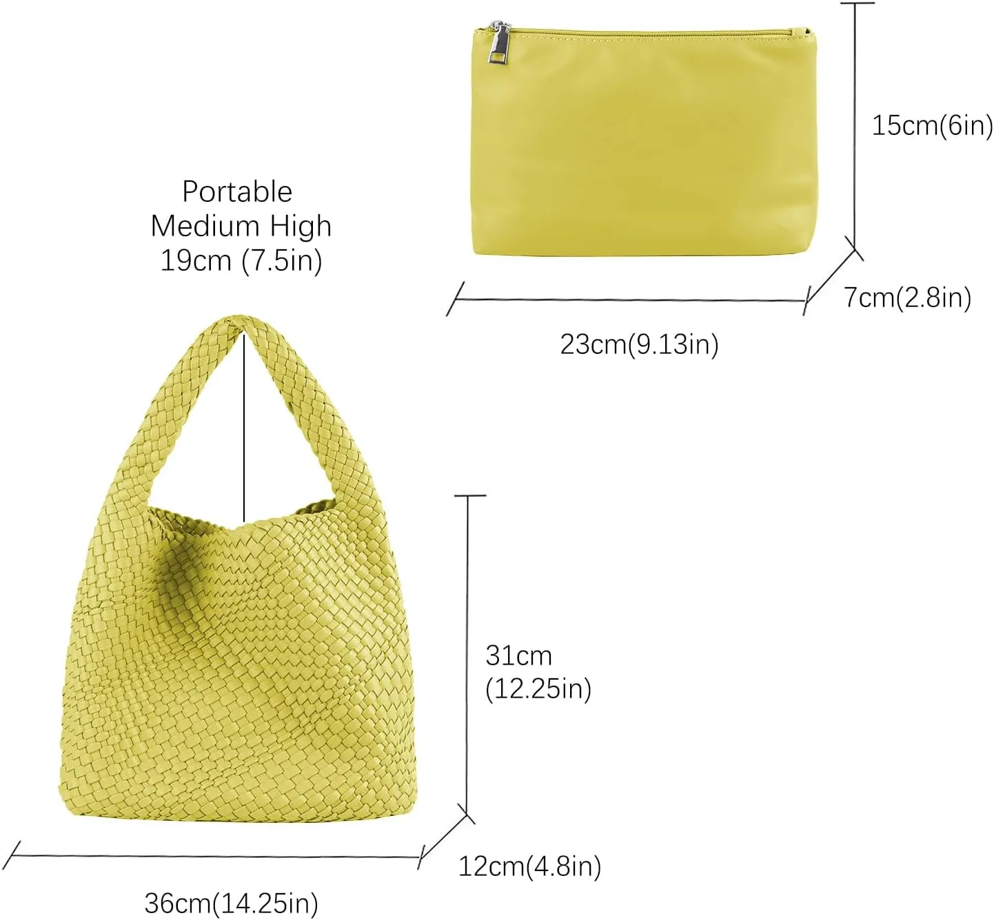 Woven Bag for Women, Vegan Leather Hobo Tote Bags, Top-handle Handmade Purse