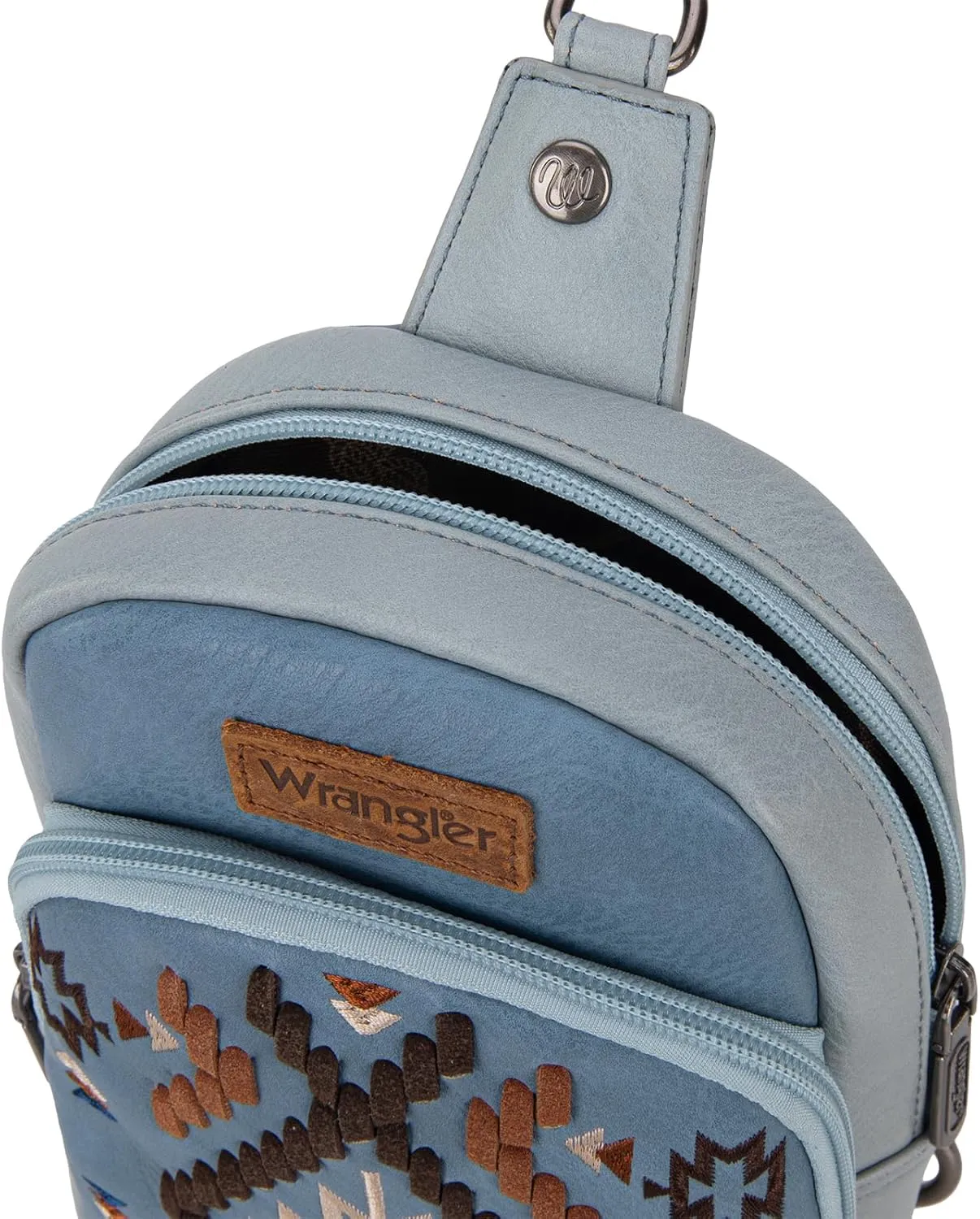 Wrangler Aztec Crossbody Sling Bag for Women - Fanny Pack & Chest Bag Purse