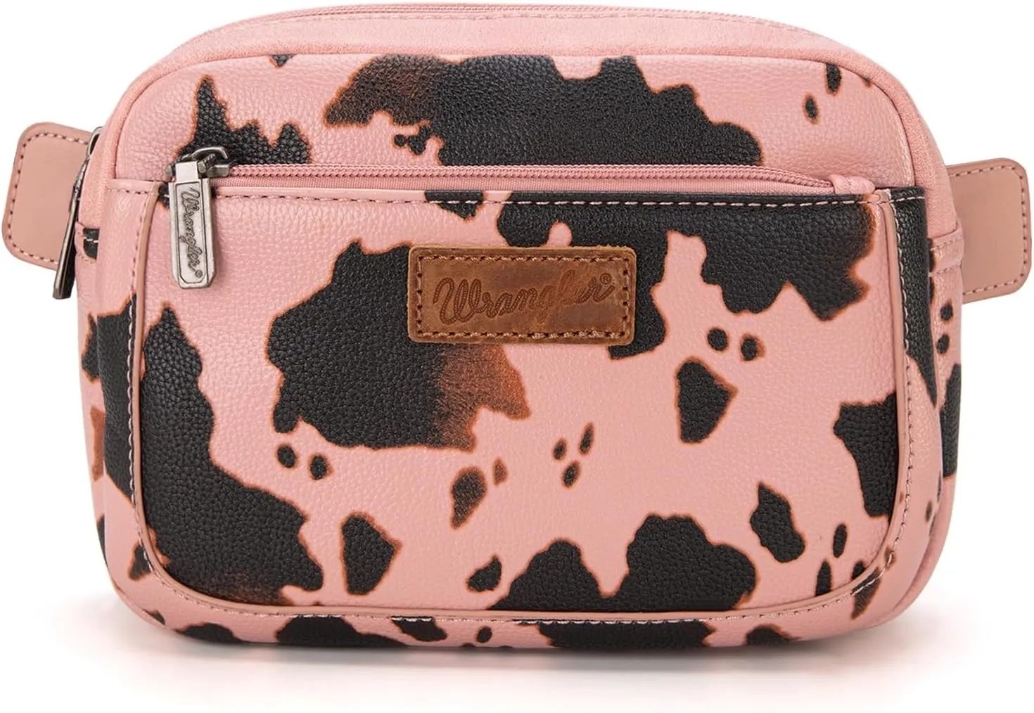 Wrangler Cow Print Waist Pack Western Belt Bag for Women with Adjustable Strap