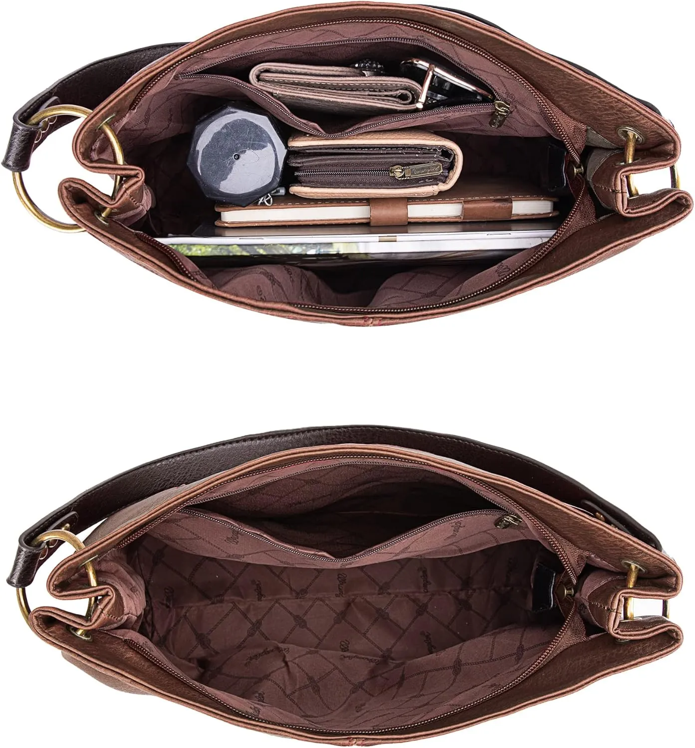 Wrangler Hobo Bags for Women Vegan Leather Top Handle Shoulder Purses and Handbags