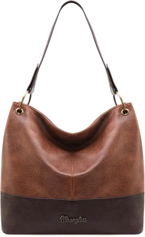 Wrangler Hobo Bags for Women Vegan Leather Top Handle Shoulder Purses and Handbags
