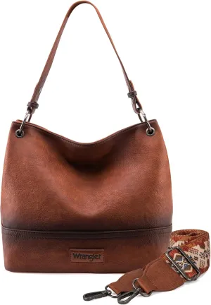 Wrangler Hobo Bags for Women Vegan Leather Top Handle Shoulder Purses and Handbags