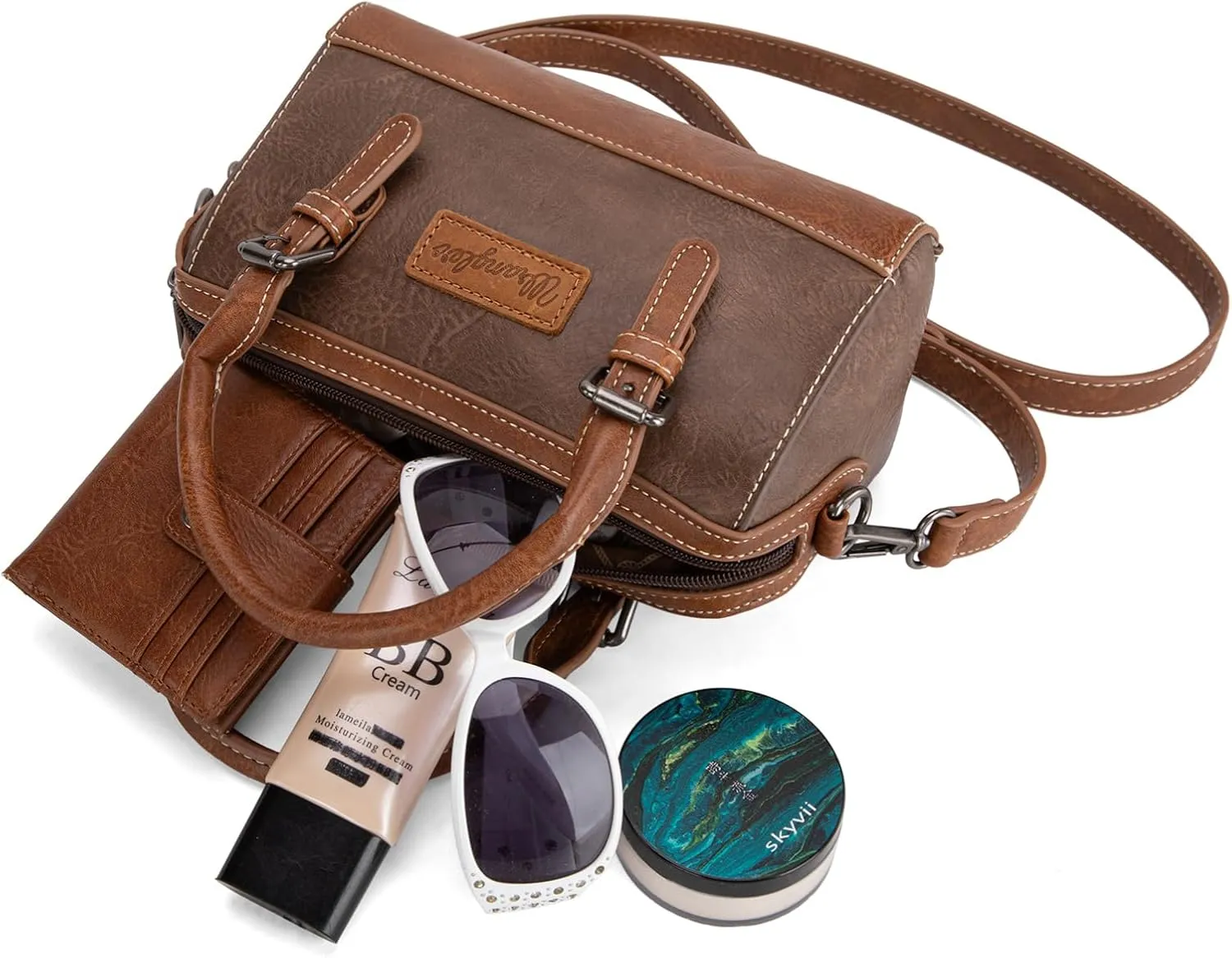 Wrangler Satchel Bags for Women Top-Handle Handbags Cute Crossbody Purses with Strap