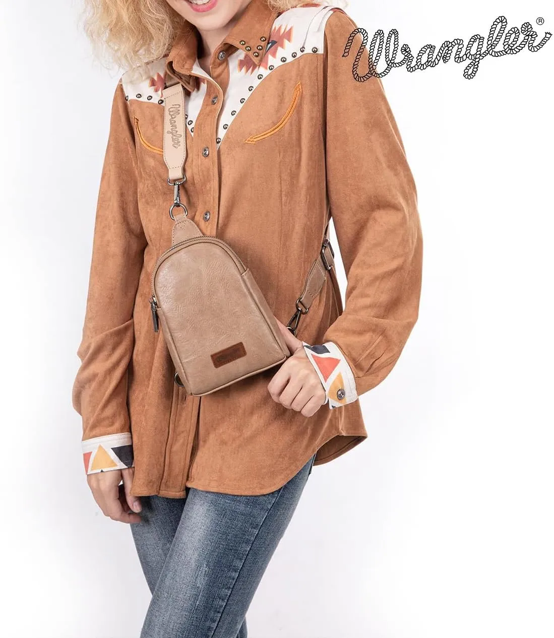 Wrangler Small Crossbody Sling Bags for Women Fanny Packs Chest Bag for Travel Gift