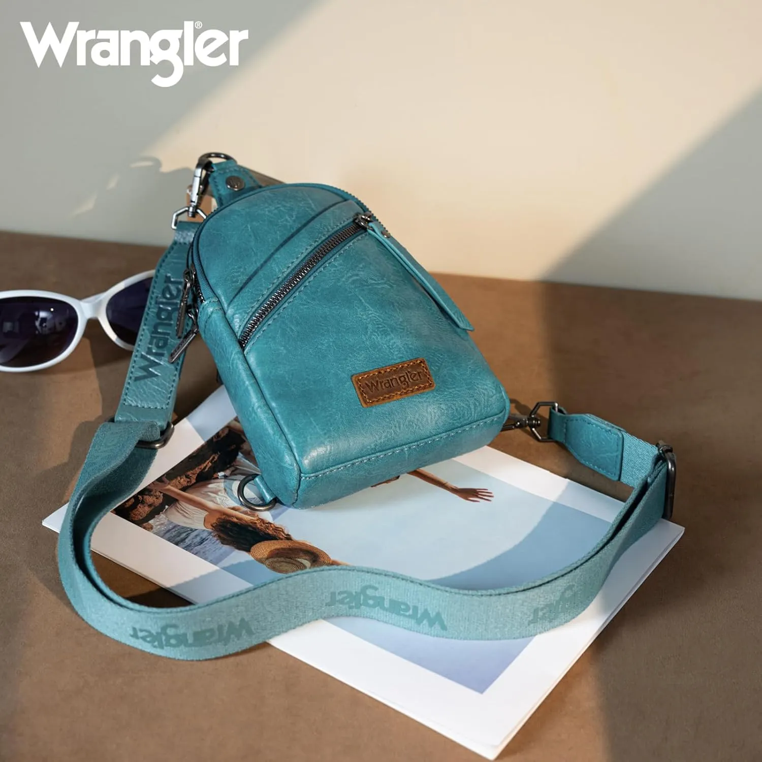 Wrangler Small Crossbody Sling Bags for Women Fanny Packs Chest Bag for Travel Gift