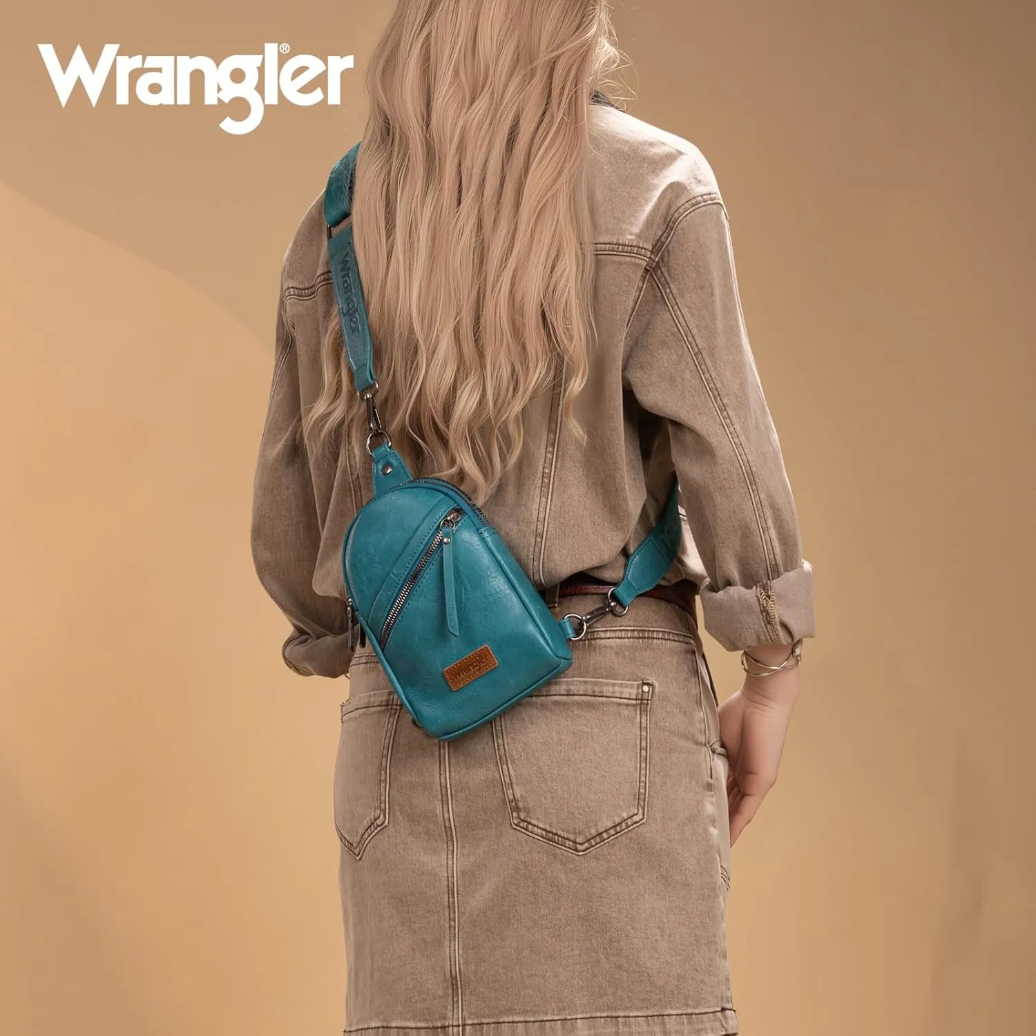 Wrangler Small Crossbody Sling Bags for Women Fanny Packs Chest Bag for Travel Gift