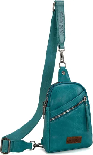 Wrangler Small Crossbody Sling Bags for Women Fanny Packs Chest Bag for Travel Gift