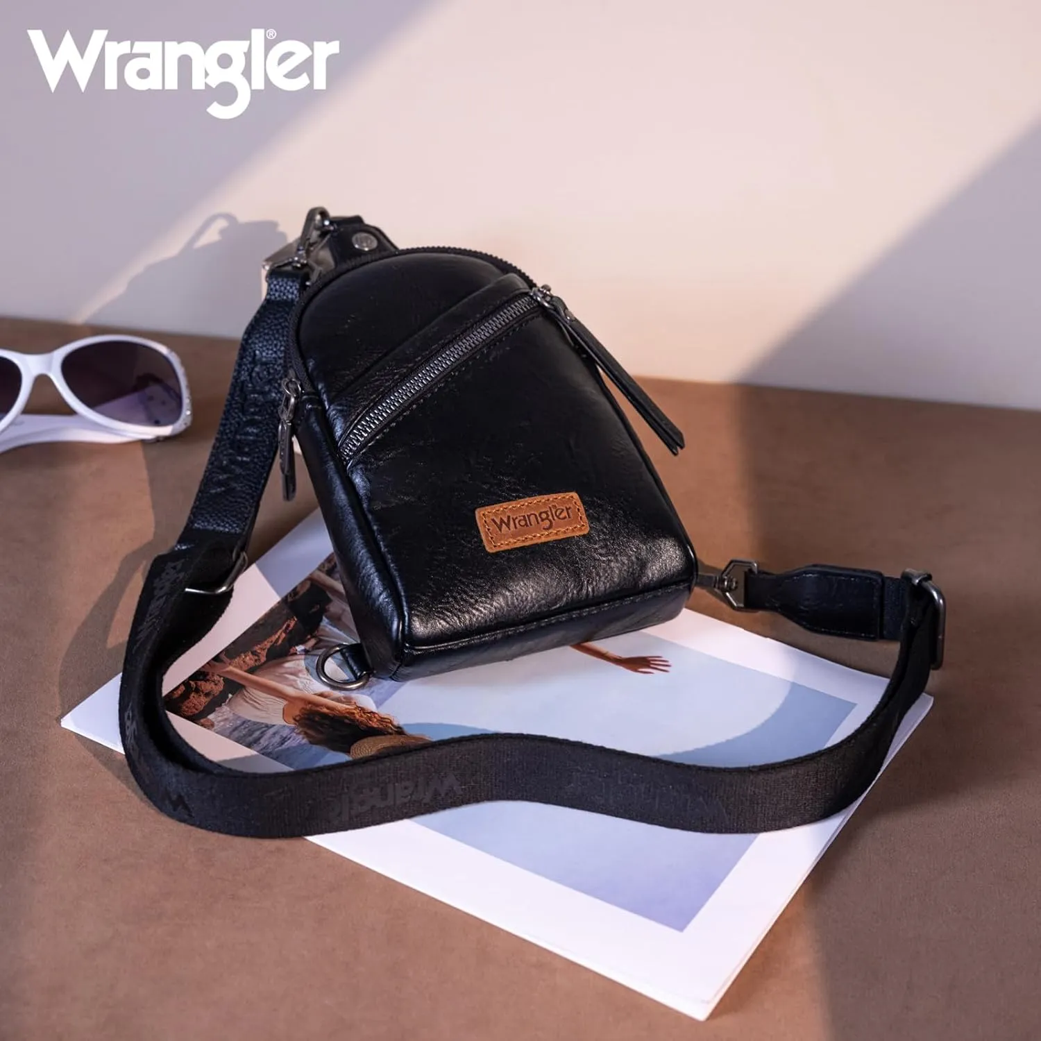 Wrangler Small Crossbody Sling Bags for Women Fanny Packs Chest Bag for Travel - Mother Day Gift