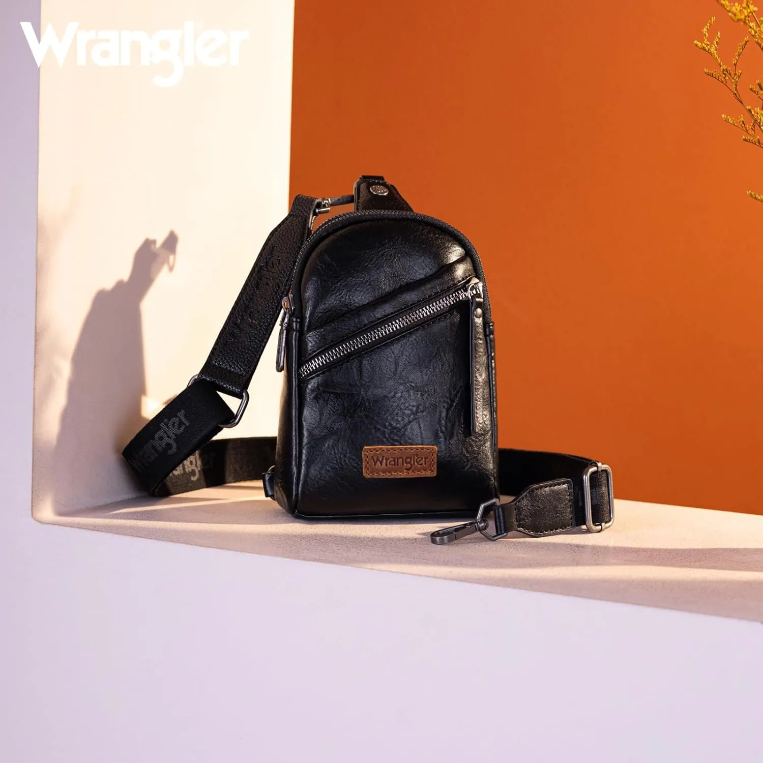 Wrangler Small Crossbody Sling Bags for Women Fanny Packs Chest Bag for Travel - Mother Day Gift