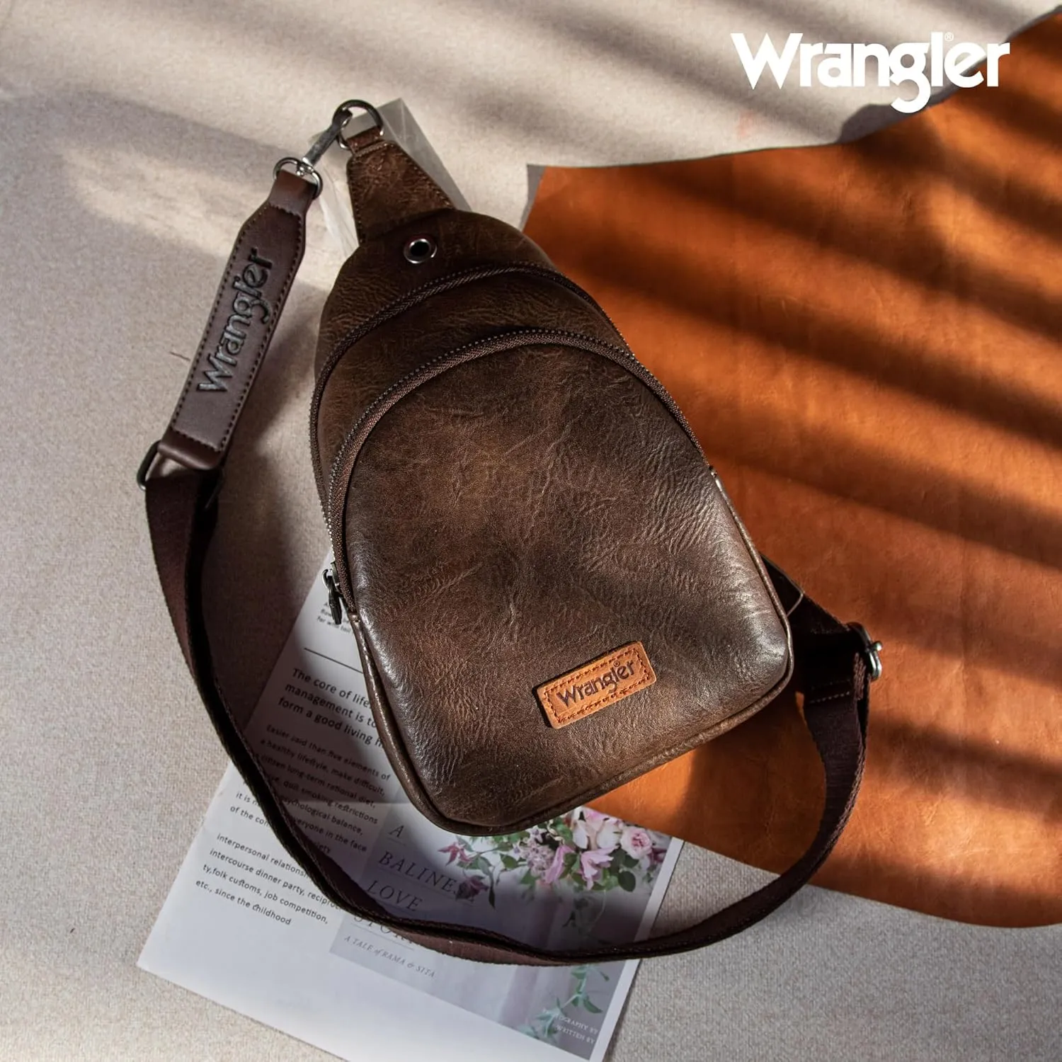 Wrangler Small Crossbody Sling Bags for Women Fanny Packs Chest Bag for Travel - Mother Day Gift