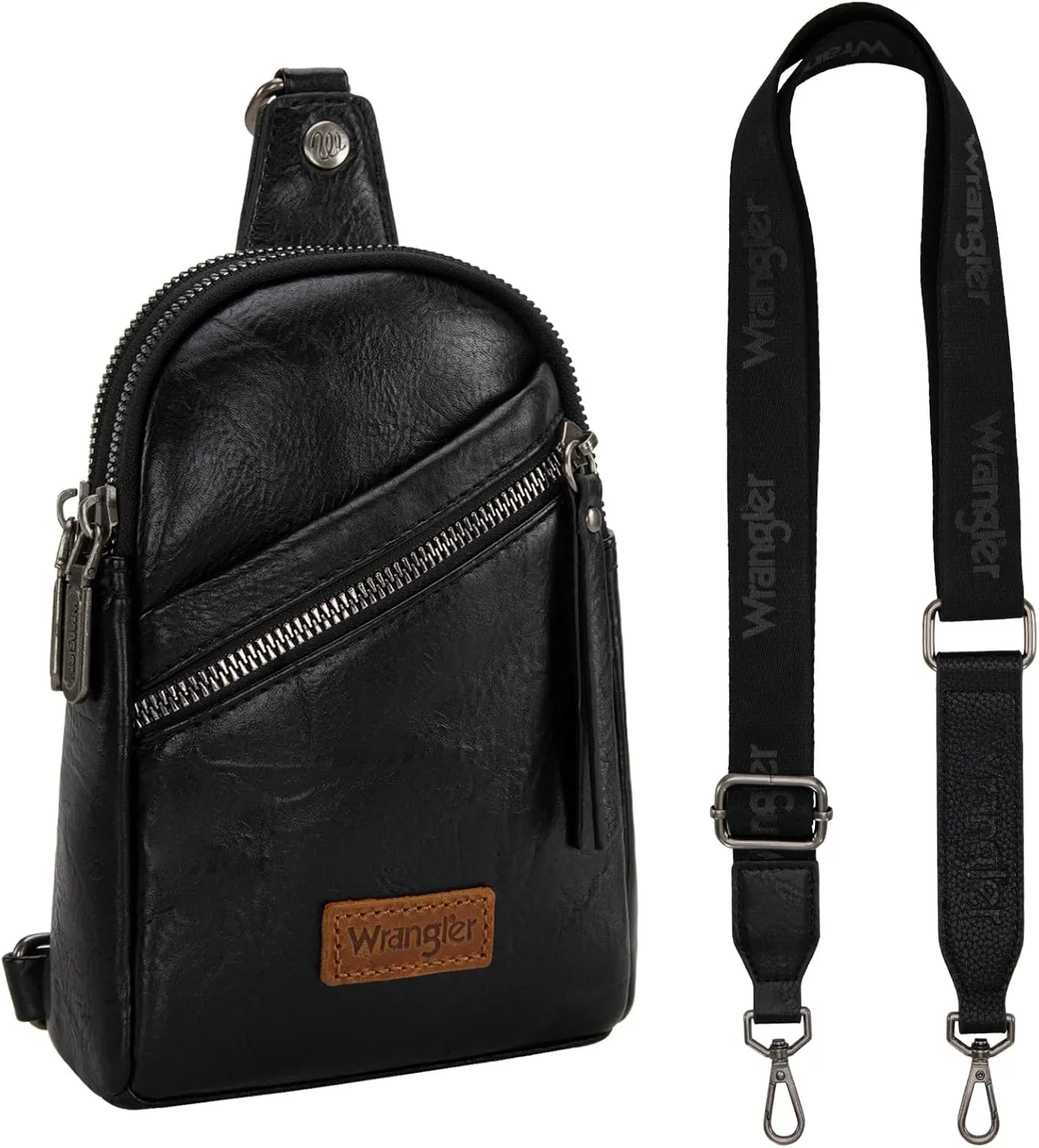 Wrangler Small Crossbody Sling Bags for Women Fanny Packs Chest Bag for Travel - Mother Day Gift