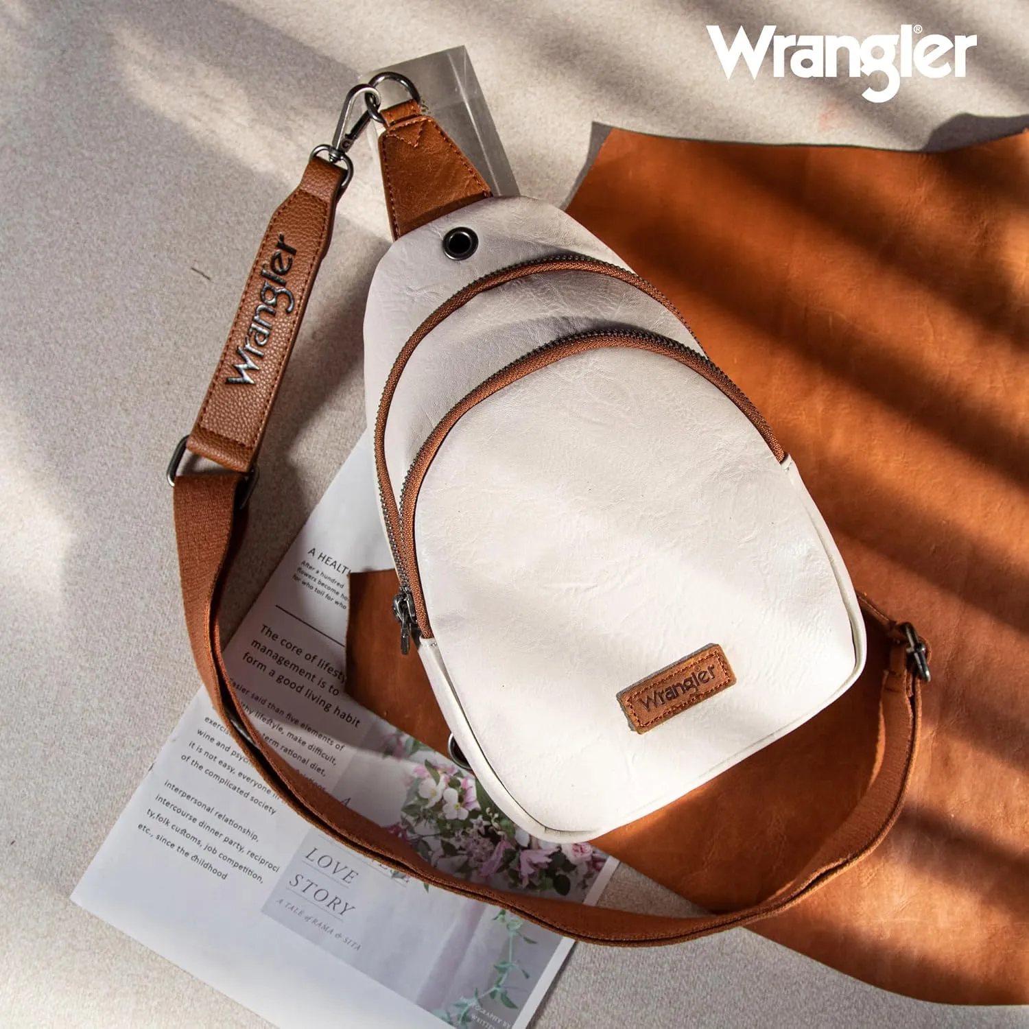 Wrangler Small Crossbody Sling Bags for Women Fanny Packs Chest Bag for Travel - Mother Day Gift