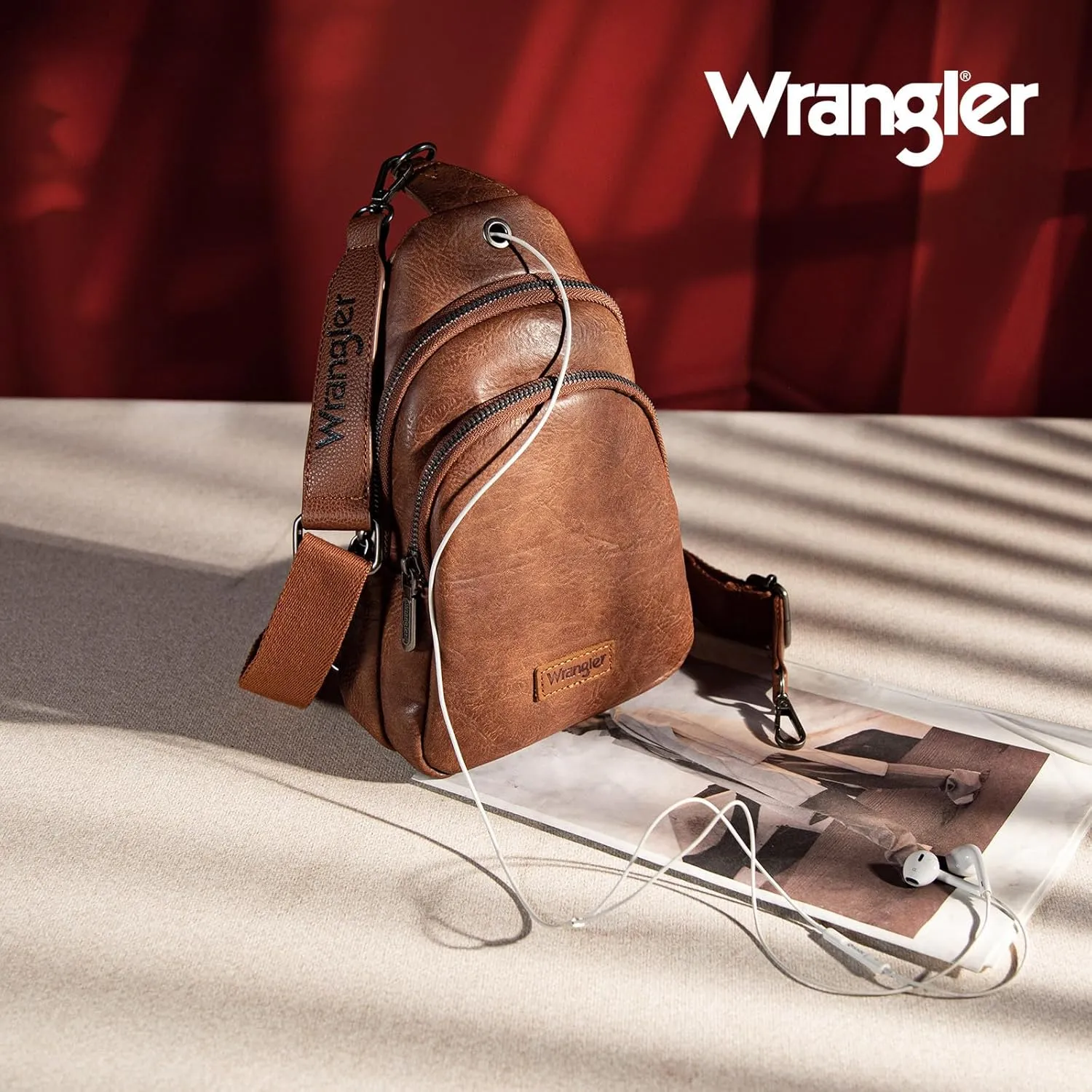 Wrangler Small Crossbody Sling Bags for Women Fanny Packs Chest Bag for Travel - Mother Day Gift