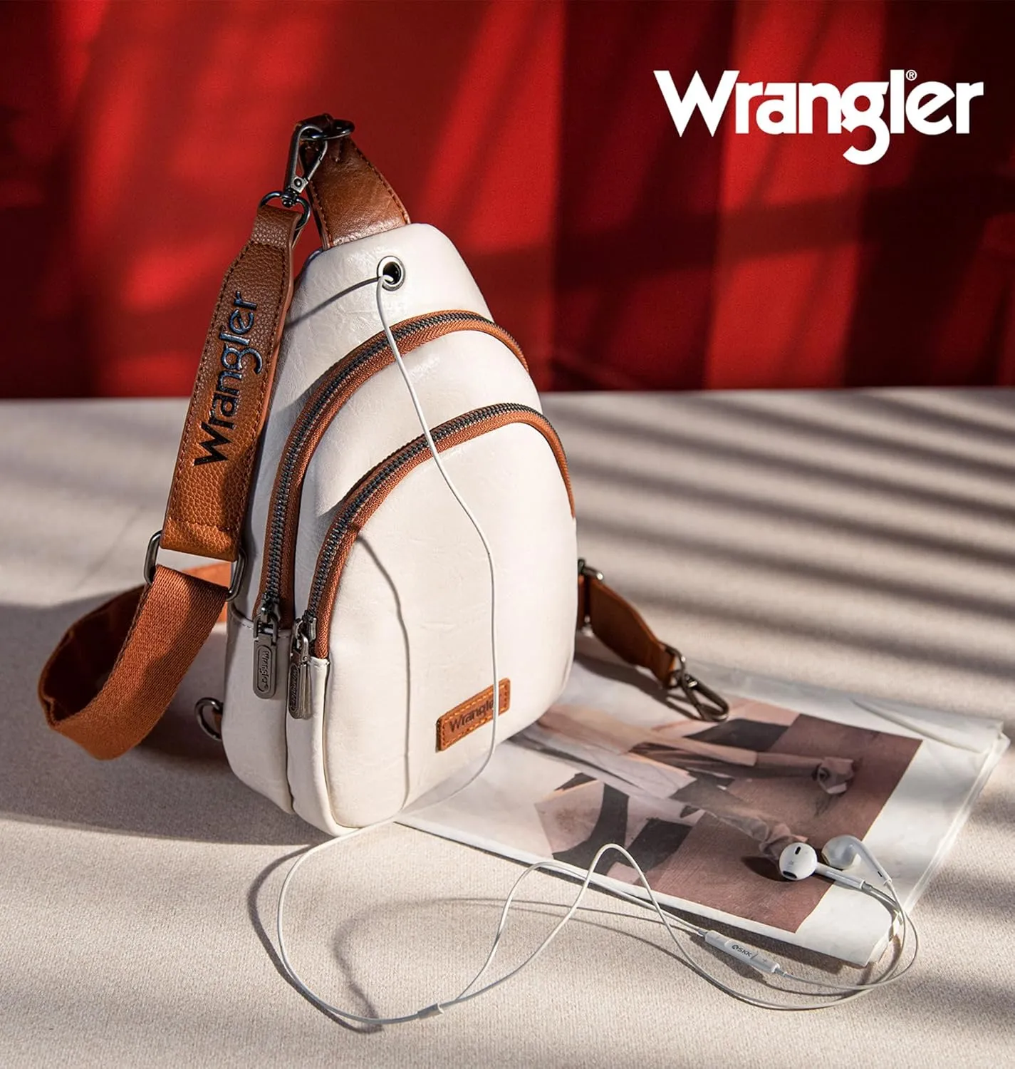 Wrangler Small Crossbody Sling Bags for Women Fanny Packs Chest Bag for Travel - Mother Day Gift
