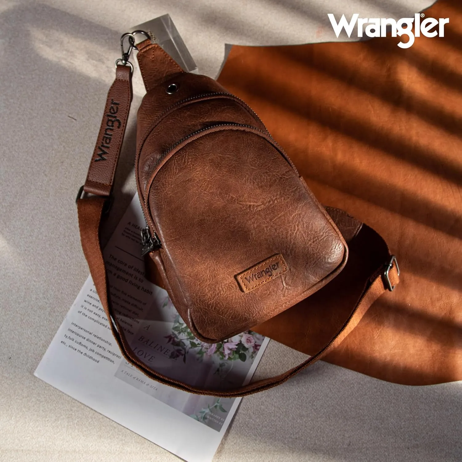 Wrangler Small Crossbody Sling Bags for Women Fanny Packs Chest Bag for Travel - Mother Day Gift