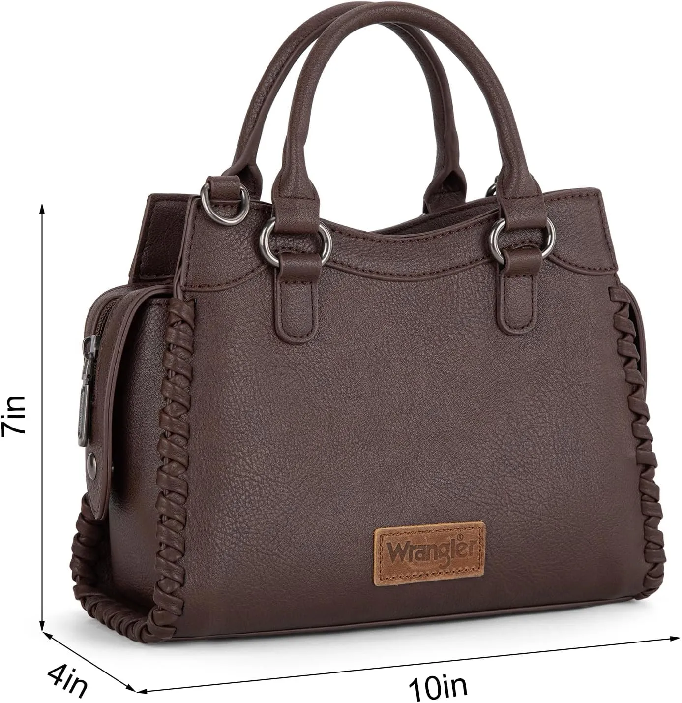 Wrangler Top Handle Bag for Women Woven Satchel Handbag