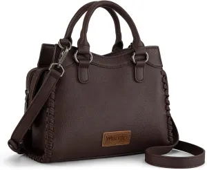 Wrangler Top Handle Bag for Women Woven Satchel Handbag