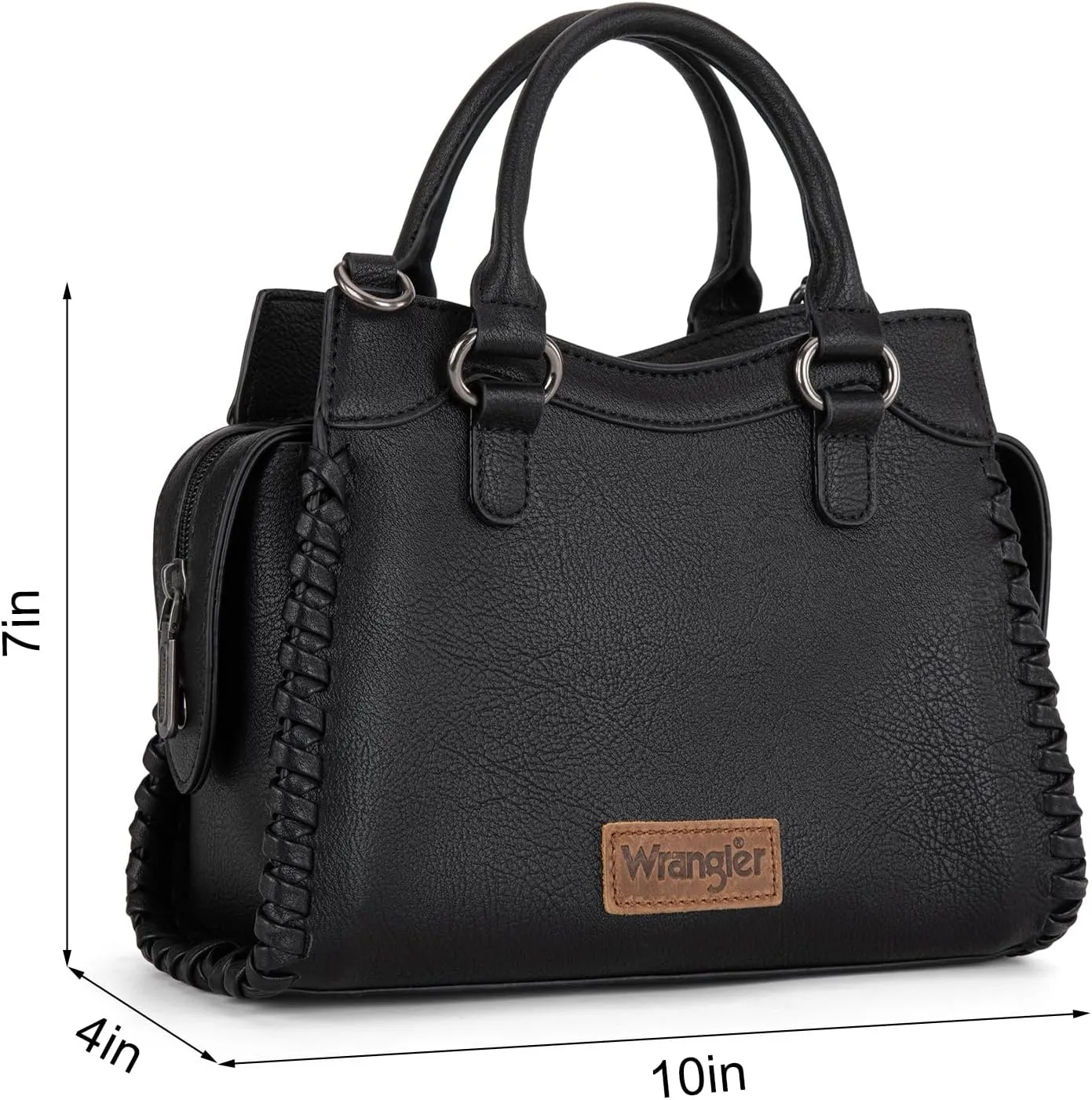 Wrangler Top Handle Bag for Women Woven Satchel Handbag