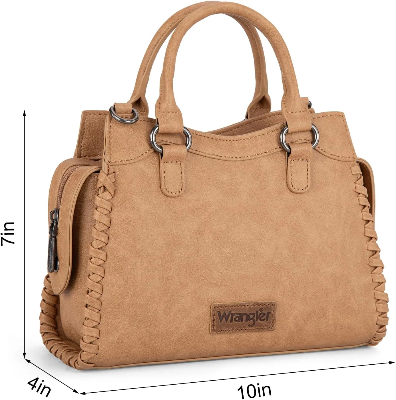 Wrangler Top Handle Bag for Women Woven Satchel Handbag