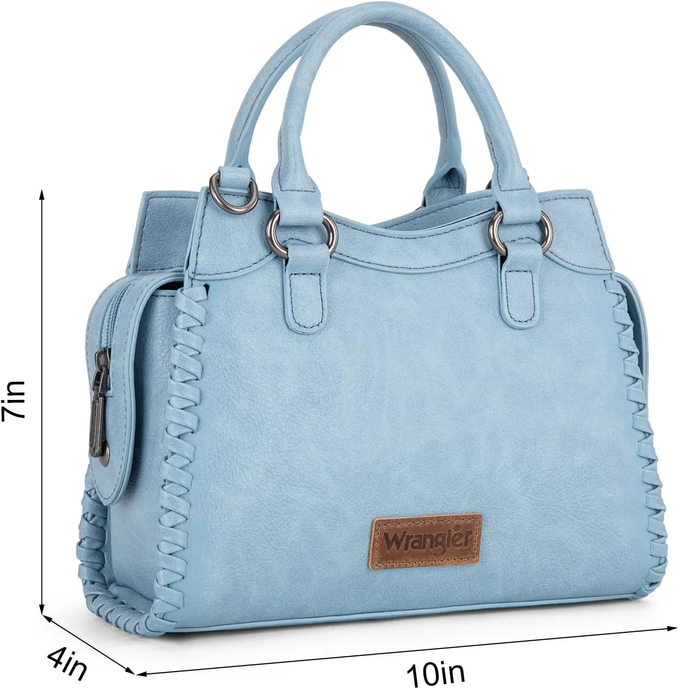 Wrangler Top Handle Bag for Women Woven Satchel Handbag
